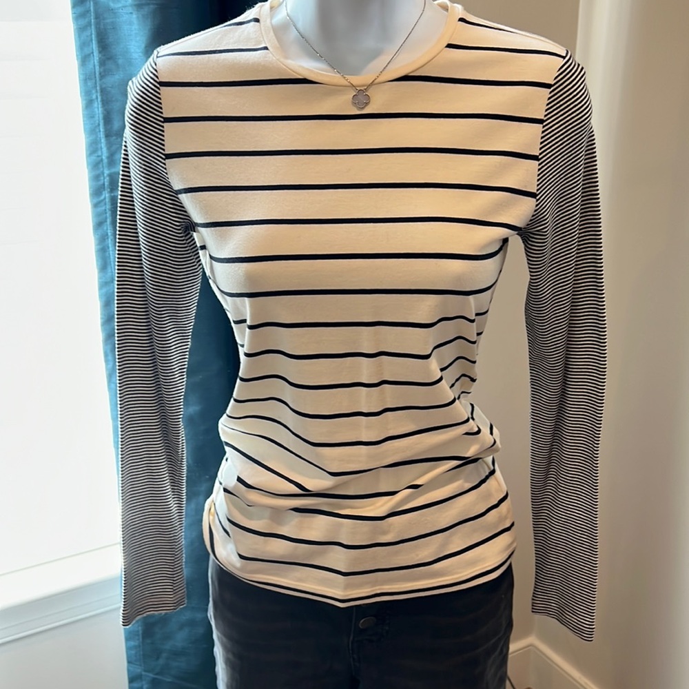 Striped long tee